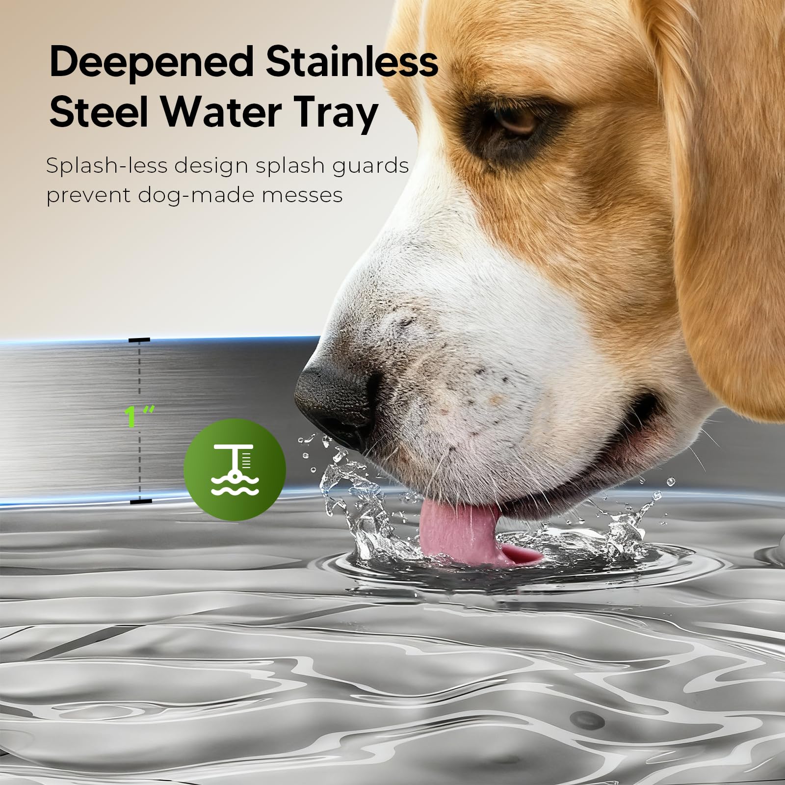 PEKTACO bebederos para perros grandes, ventana LED para monitorear el agua