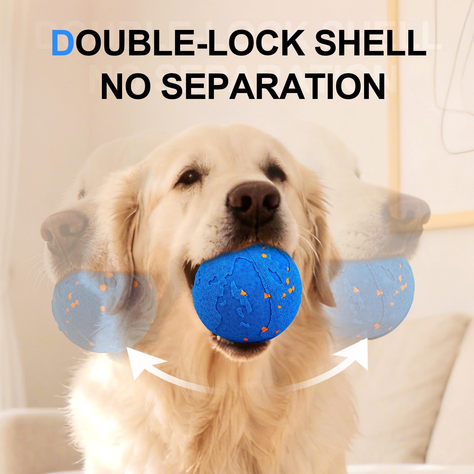 Pelota interactiva para perros: apta para interiores y exteriores y fácil de limpiar.