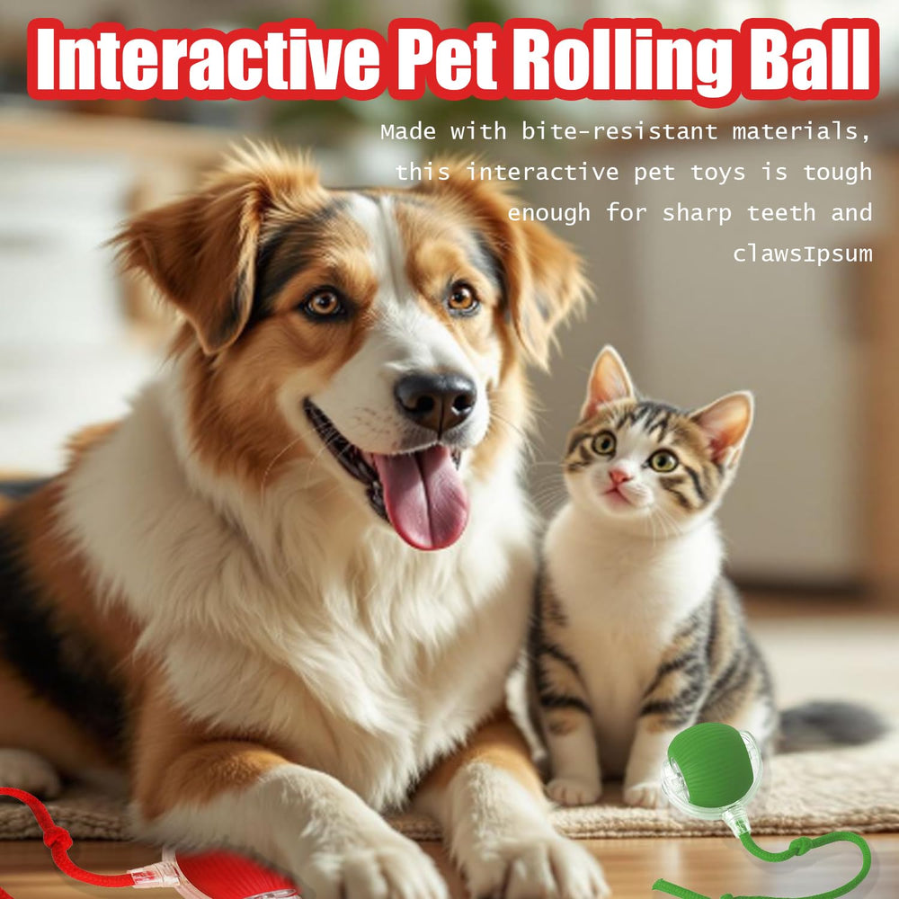 Pelota rodante inteligente para perros y gatos, movimiento rápido para ejercitarse sin esfuerzo humano.