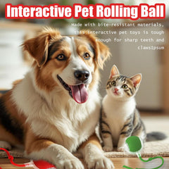 Pelota rodante inteligente para perros y gatos, movimiento rápido para ejercitarse sin esfuerzo humano.