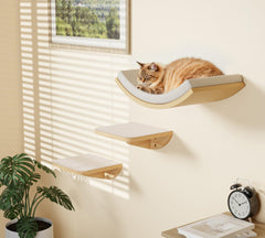 PELUMOZ cama-pared para gato curvo, zona elevada para descanso seguro.