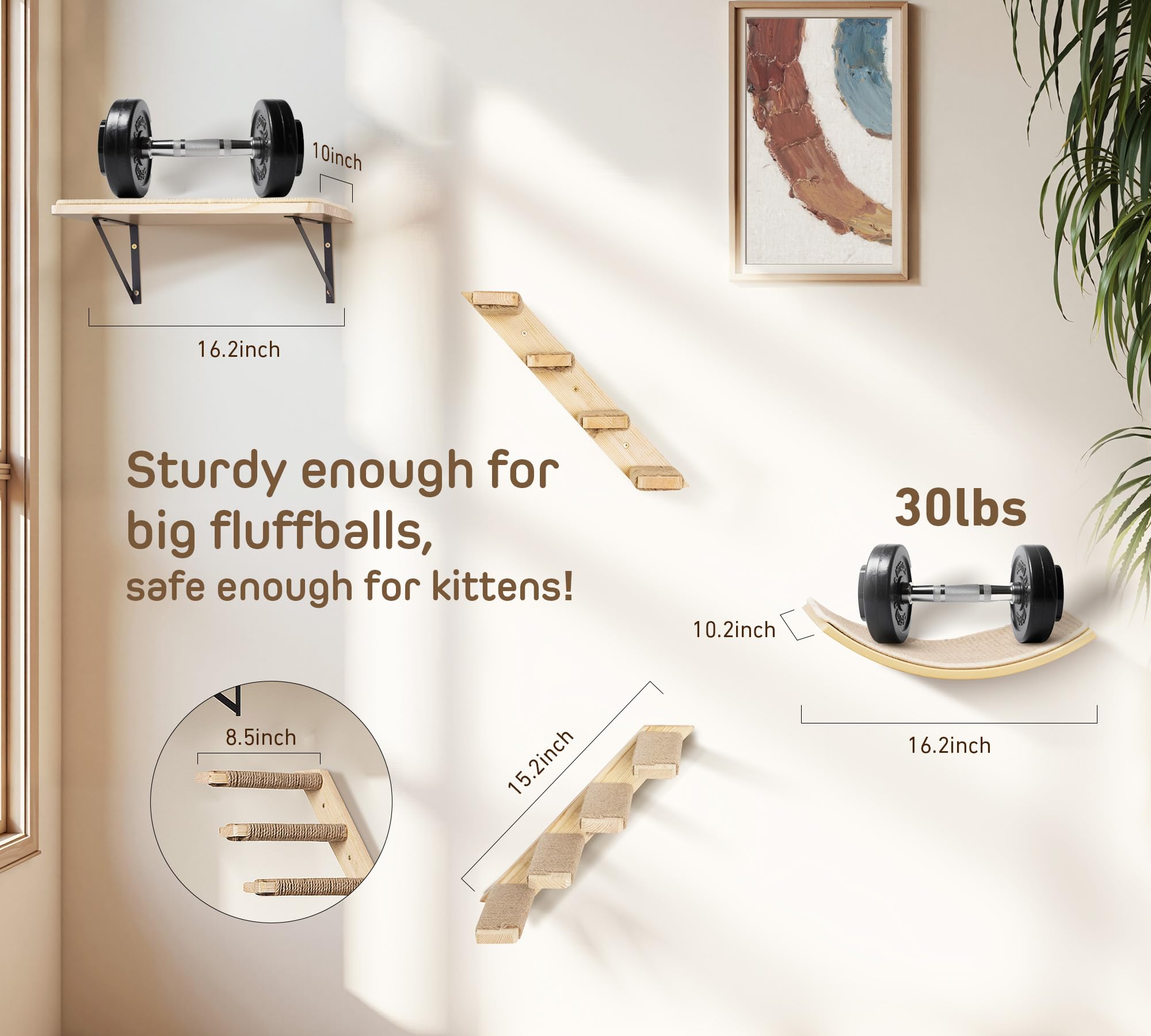 PELUMOZ: artesanía en madera con montaje para pared.