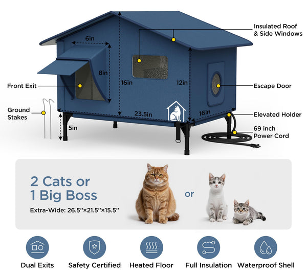 Pelúomoz casa gatos estructura reforzada, protege frente a ramas y golpes.