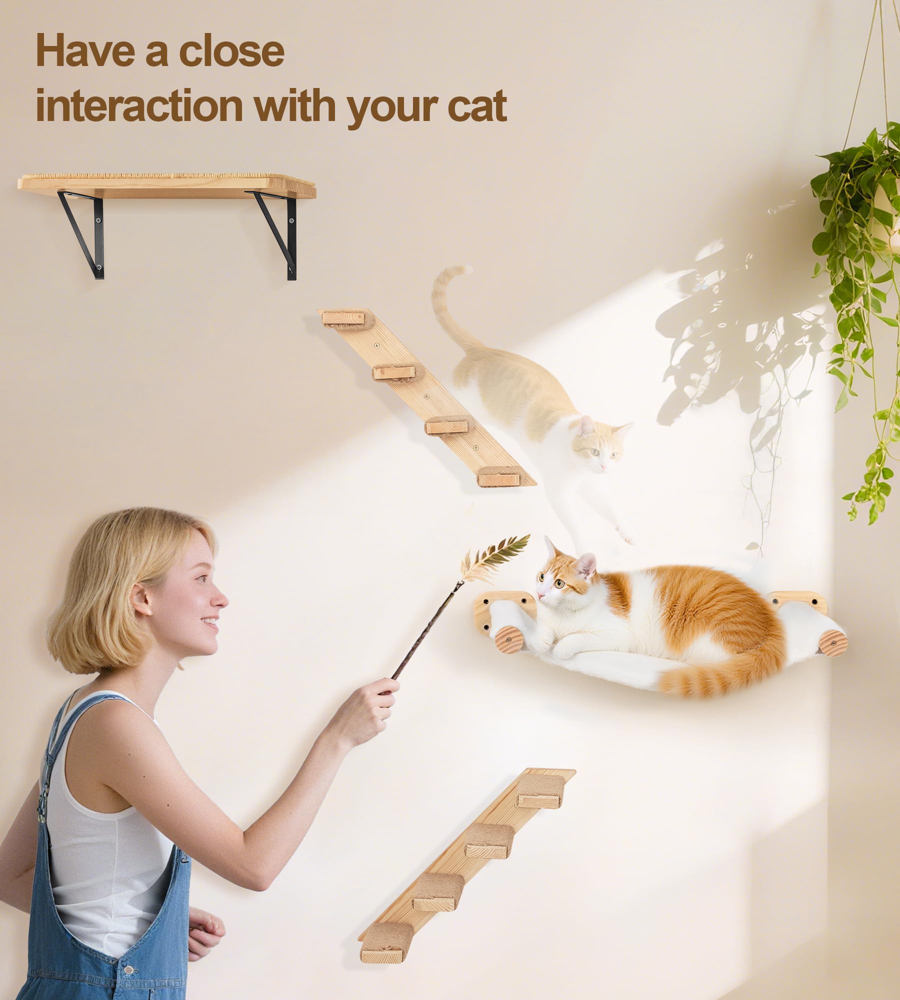 Peluomoz sistema mural modular para gatos, diseñable y personalizable.