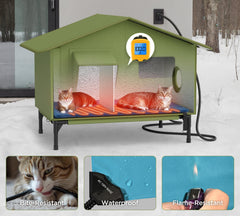 PELUMOZ doble-habitaciones-gato, zonas separadas para descanso y comida