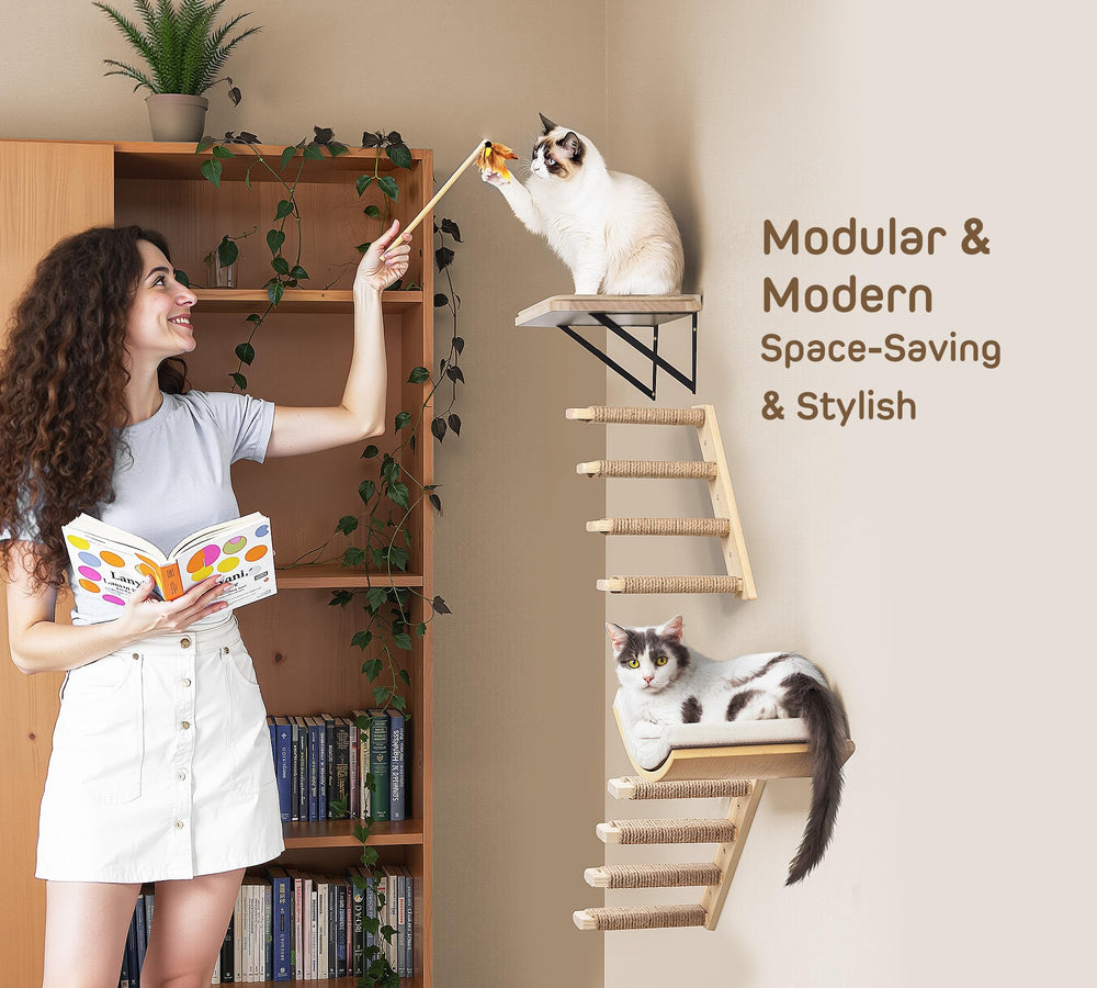PELUMOZ escaleras-sisal, dos piezas con agarre estable para trepar.