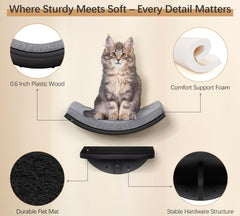 PELUMOZ pasos flotantes grises, plataforma estable para trepar y explorar