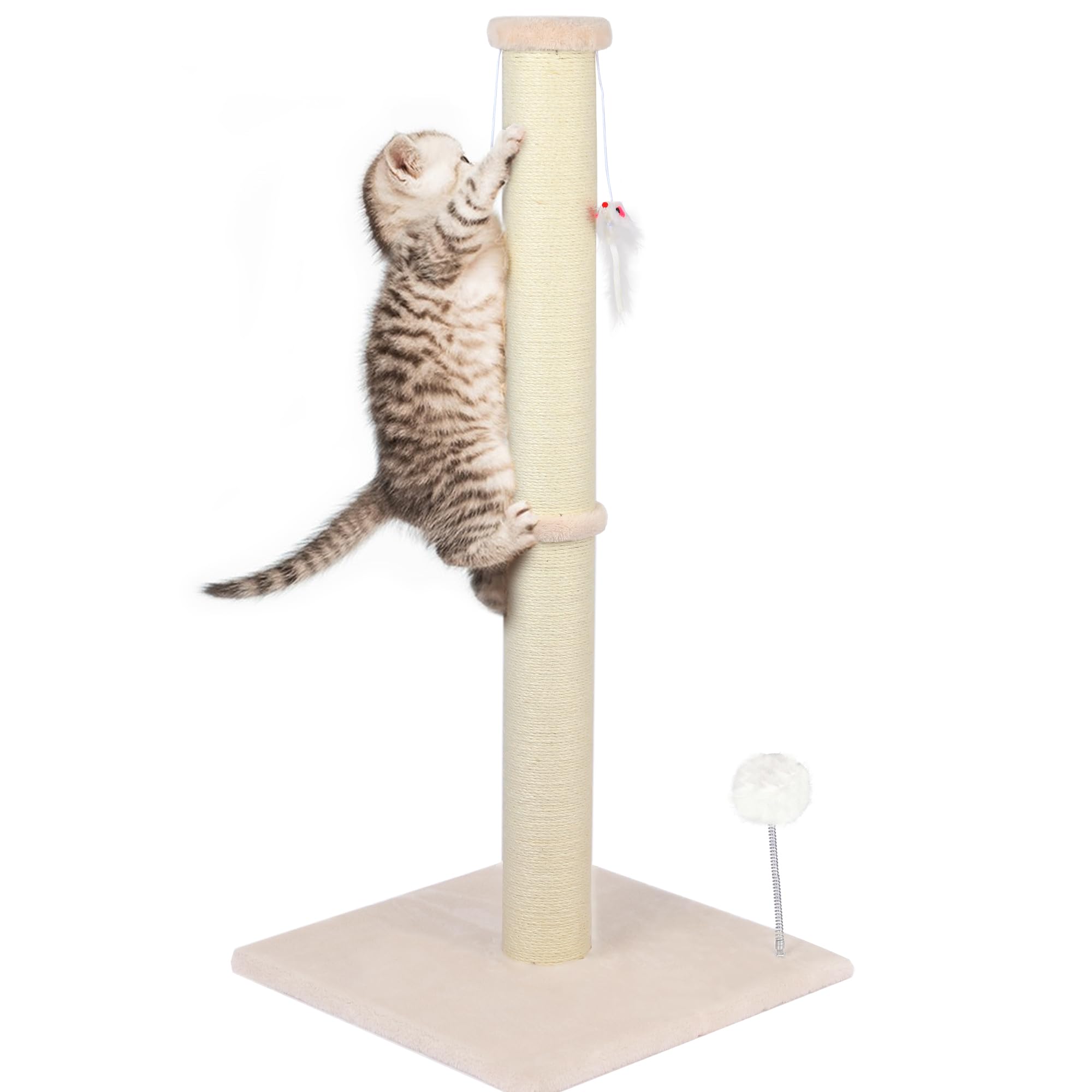 peluomoz poste rascador gato 36 pulgadas, ideal para estirar y rascar.