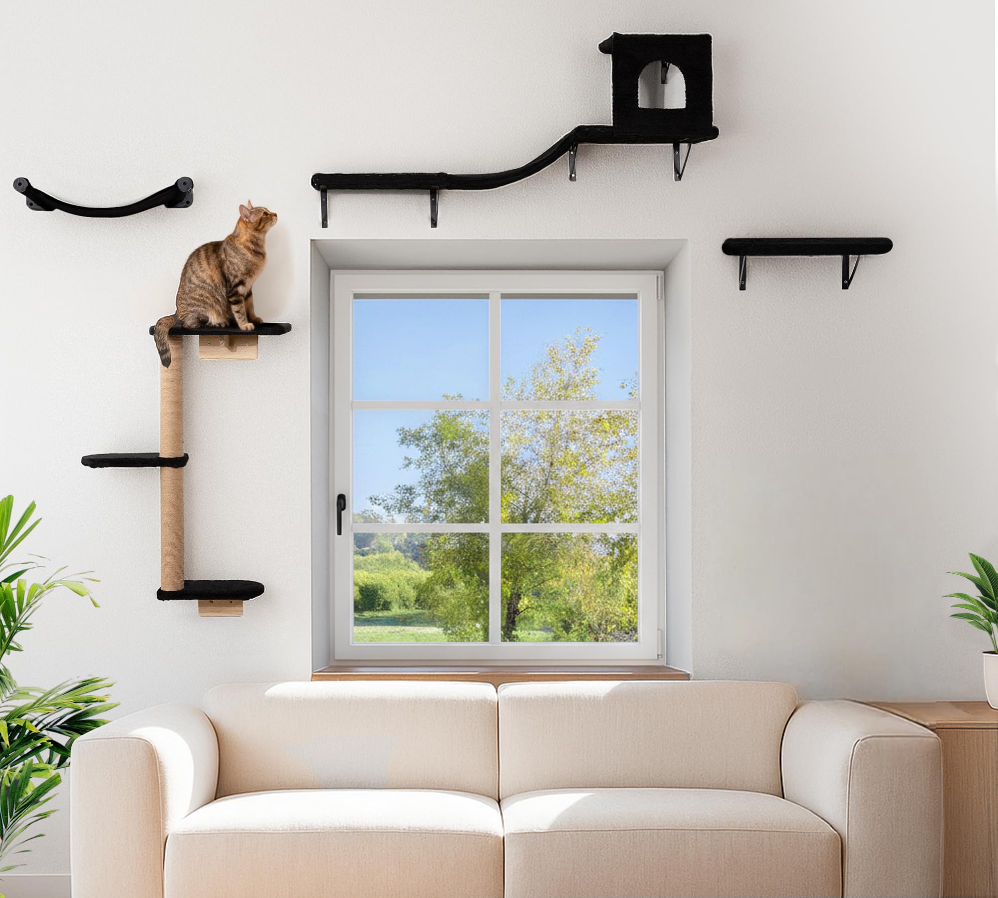 PEL UOMOZ poste sisal resistente, zona de trepar segura