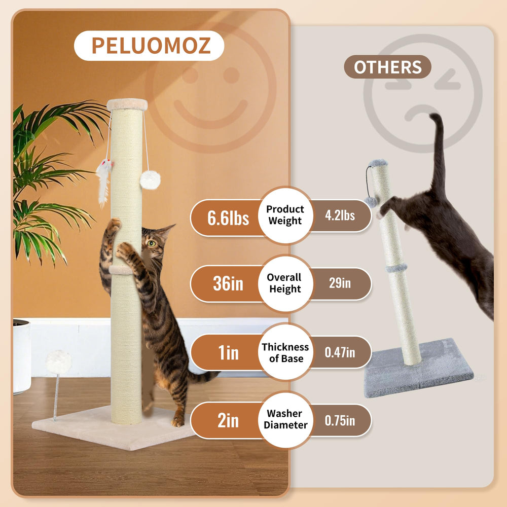 peluomoz rascador sisal natural con textura rugosa.