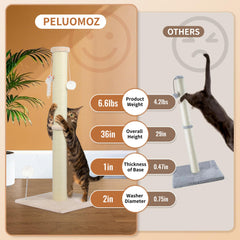 peluomoz rascador sisal natural con textura rugosa.