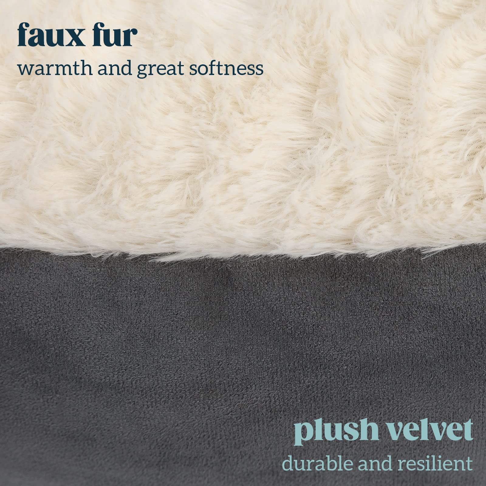 Pelzin Cama Cueva interior plush suave para snuggling y confort.