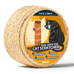 Pelzin cuerda sisal natural para rasca-gatos, duradera y lista para reemplazo.