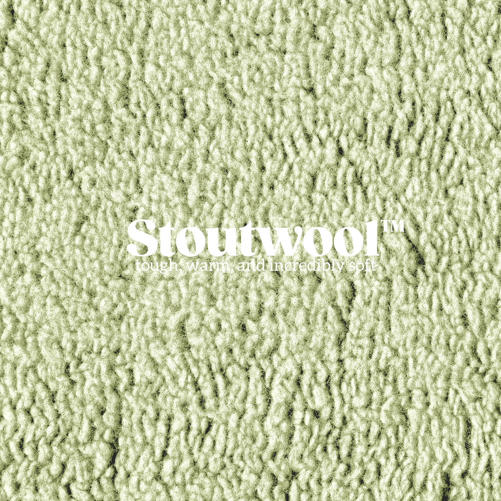 Pelzin Stoutwool, textura lana sintética, detalle de acolchado cómodo para razas pequeñas.