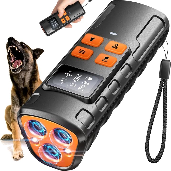 PEMOO Deterrente de ladridos con pantalla frontal para uso en casa