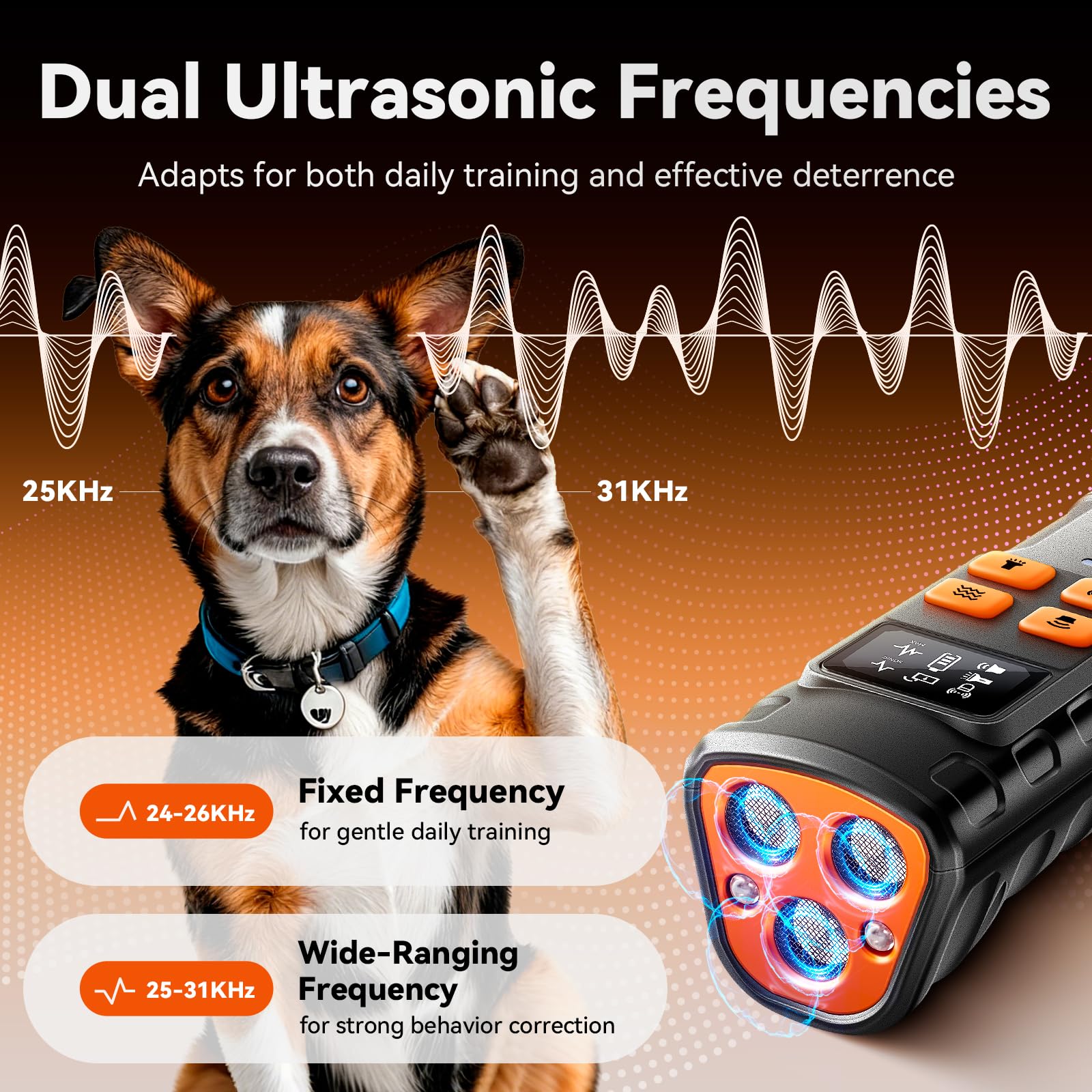PEMOO Modo dual de frecuencias ultrasónicas para diferentes situaciones
