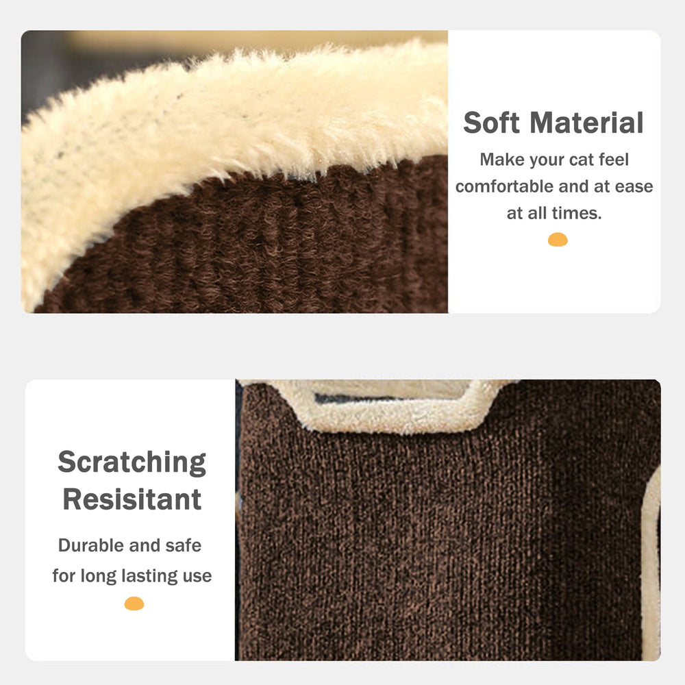 Pempet casa-gato-sisal-resistente ofrece superficie de rascado duradera y ahorro para muebles.