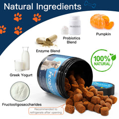 Penkyer Probióticos para Perros, omega-3 para piel sana y pelaje brillante.