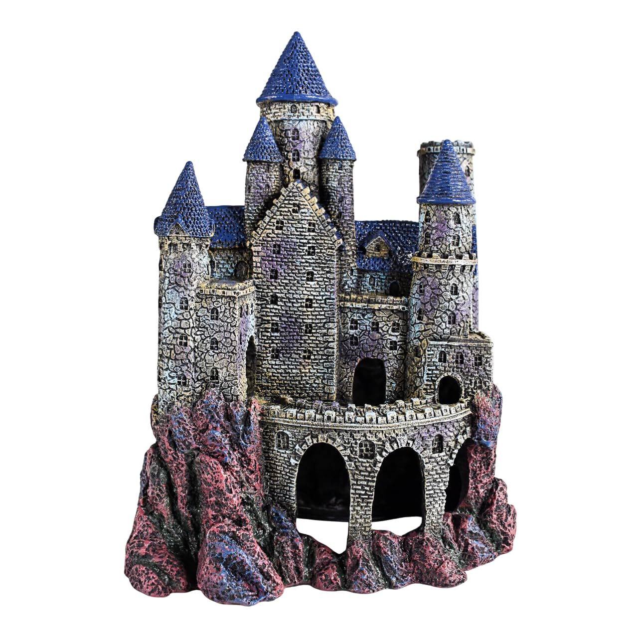 Penn-Plax Age-of-Magic, castillo majestuoso como centro visual del acuario.