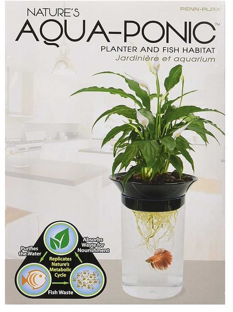 Penn-Plax APON1 tapa para plantas facilita riego y crecimiento en el acuario.