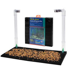 Penn-Plax Undergravel: placas 9,5x9,5 para acuario de 10 galones con filtración eficiente.