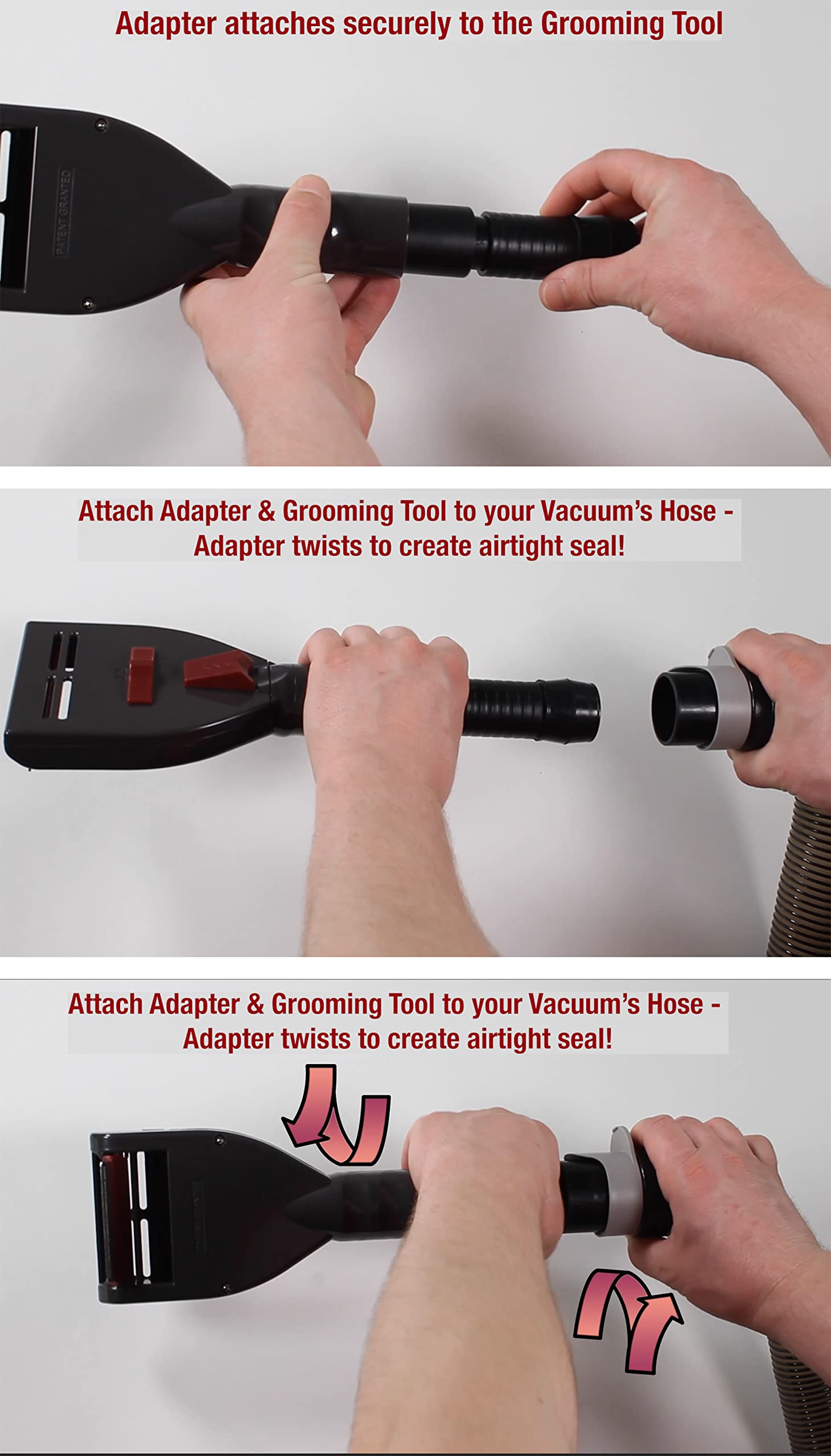 Adaptador universal VacGroom para conectar a aspiradoras