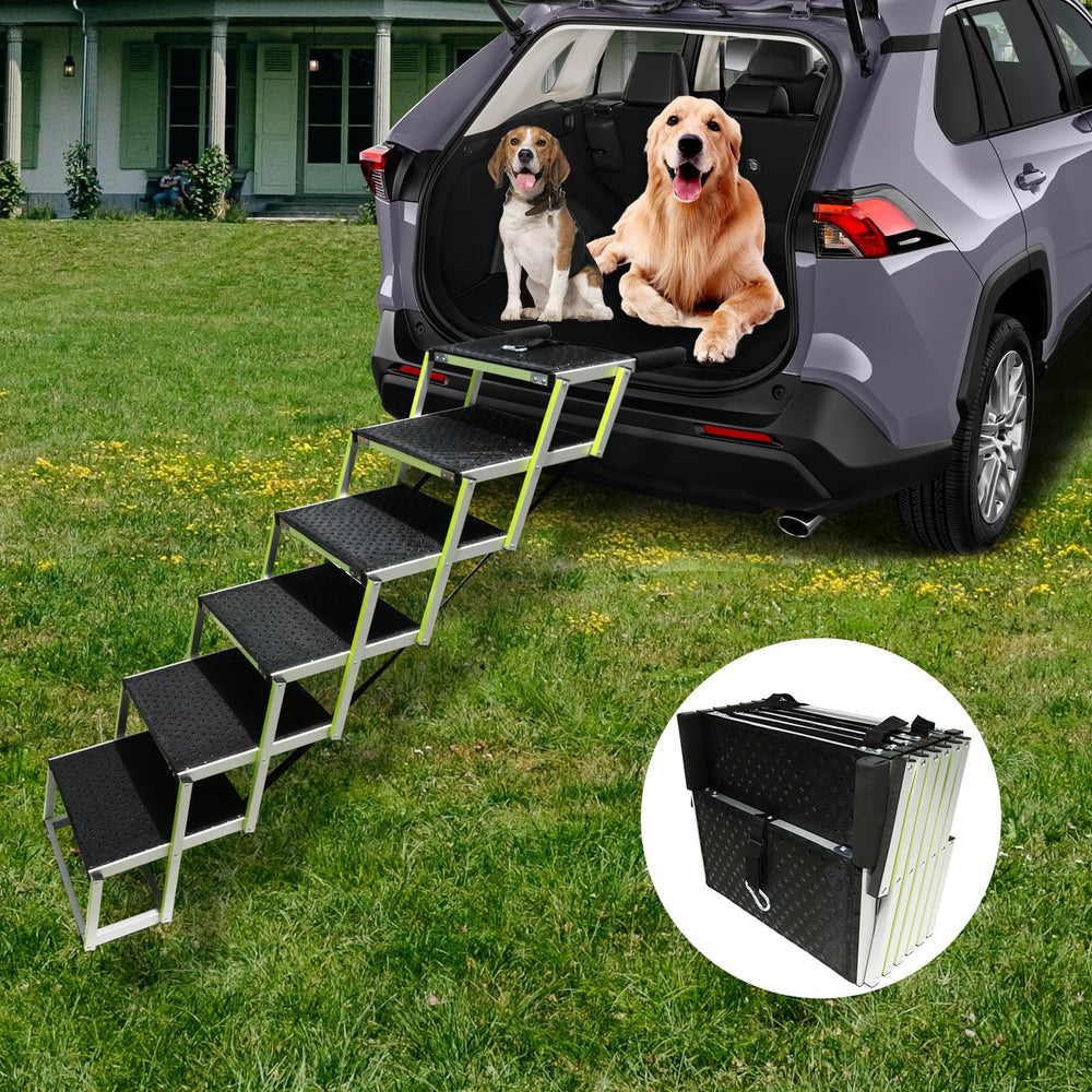 PENSUN escalera para perros plegables, fácil de guardar y colocar.