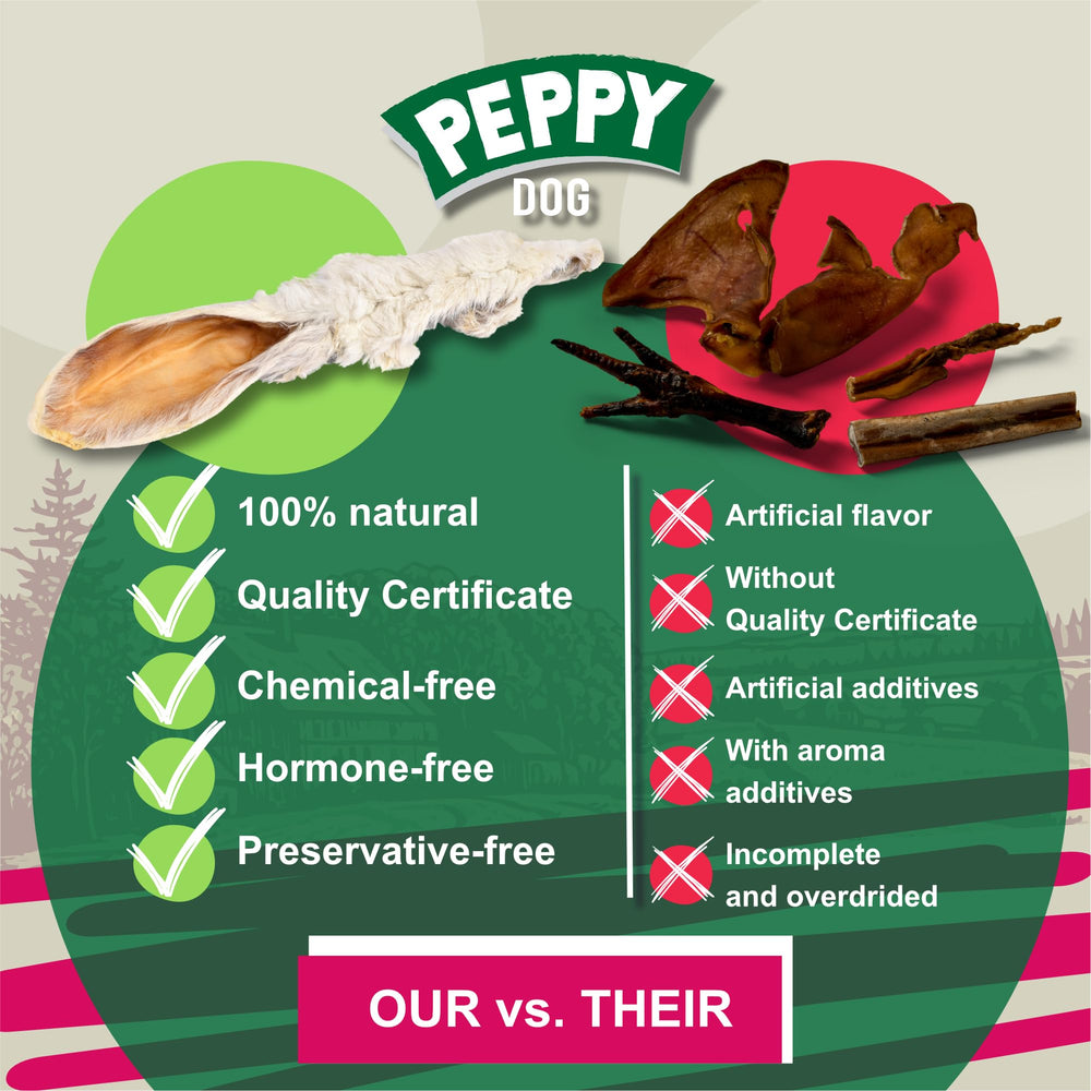 PEPPY DOG beneficio dental potencial, apoyo suave para la higiene