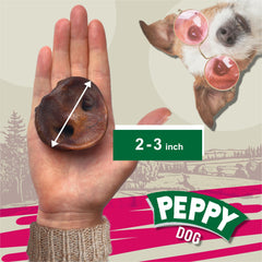Envase de hocicos de cerdo de Peppy Dog, snack práctico para perros