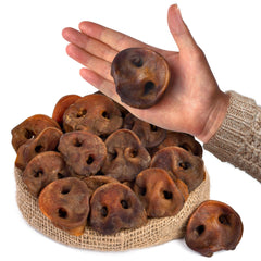Peppy Dog hocicos de cerdo para perros, paquete de 20 piezas, snack natural