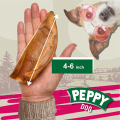 PEPPY DOG Masticables oreja cerdo sin resina: opción suave para perros.