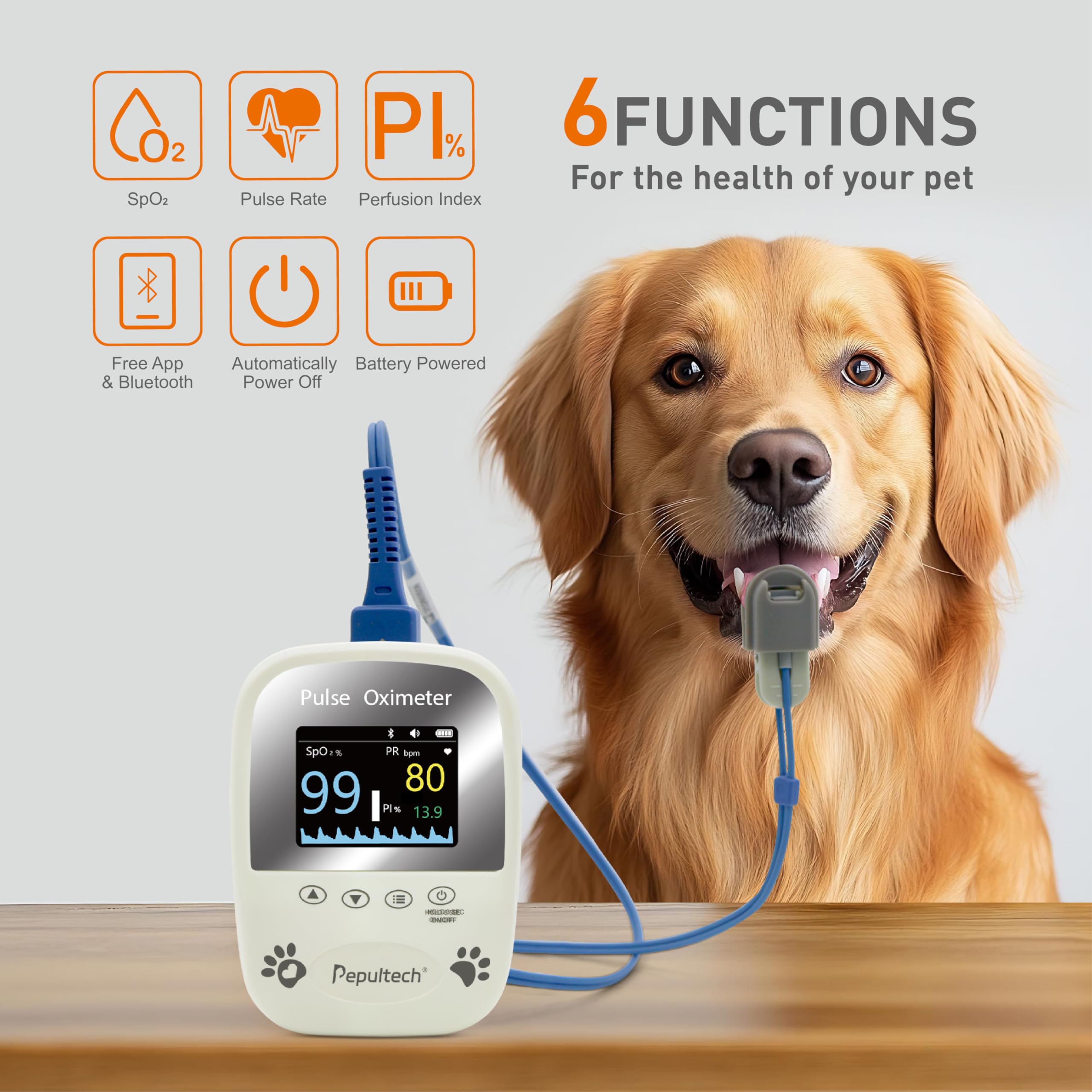 Sonda veterinaria versátil para lengua de perros y gatos.