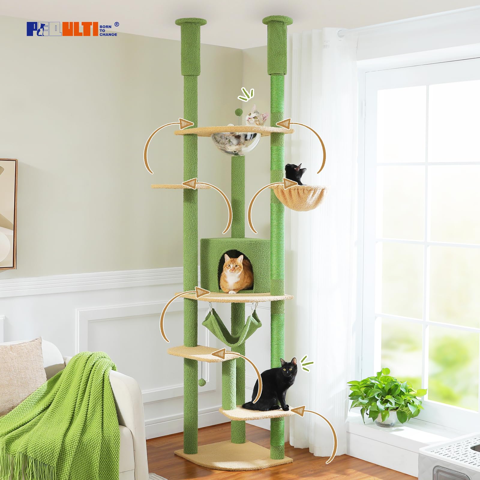 Pequlti diseño verde, se integra con la decoración.