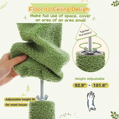 Pequlti hamaca-grande-gato-plush-verde, descanso cómodo para momentos de relax.