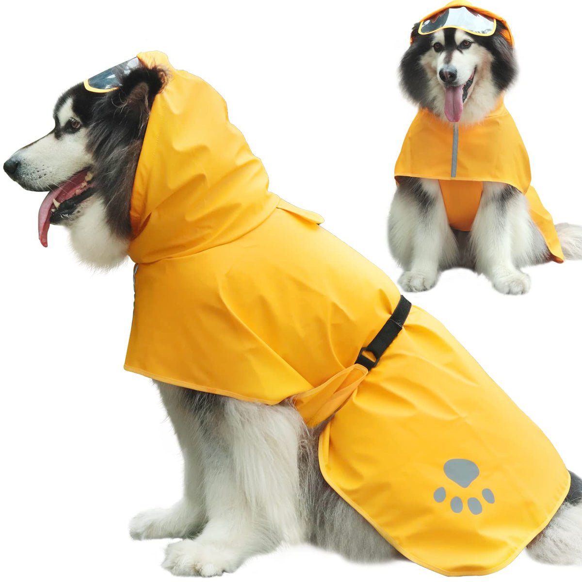 Periflowin capucha lluvia para perro mantiene la cabeza protegida y seca