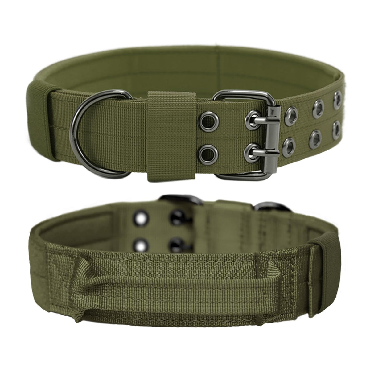Periflowin collar táctico con asa verde, resistencia nailón 1000D para entrenamiento diario