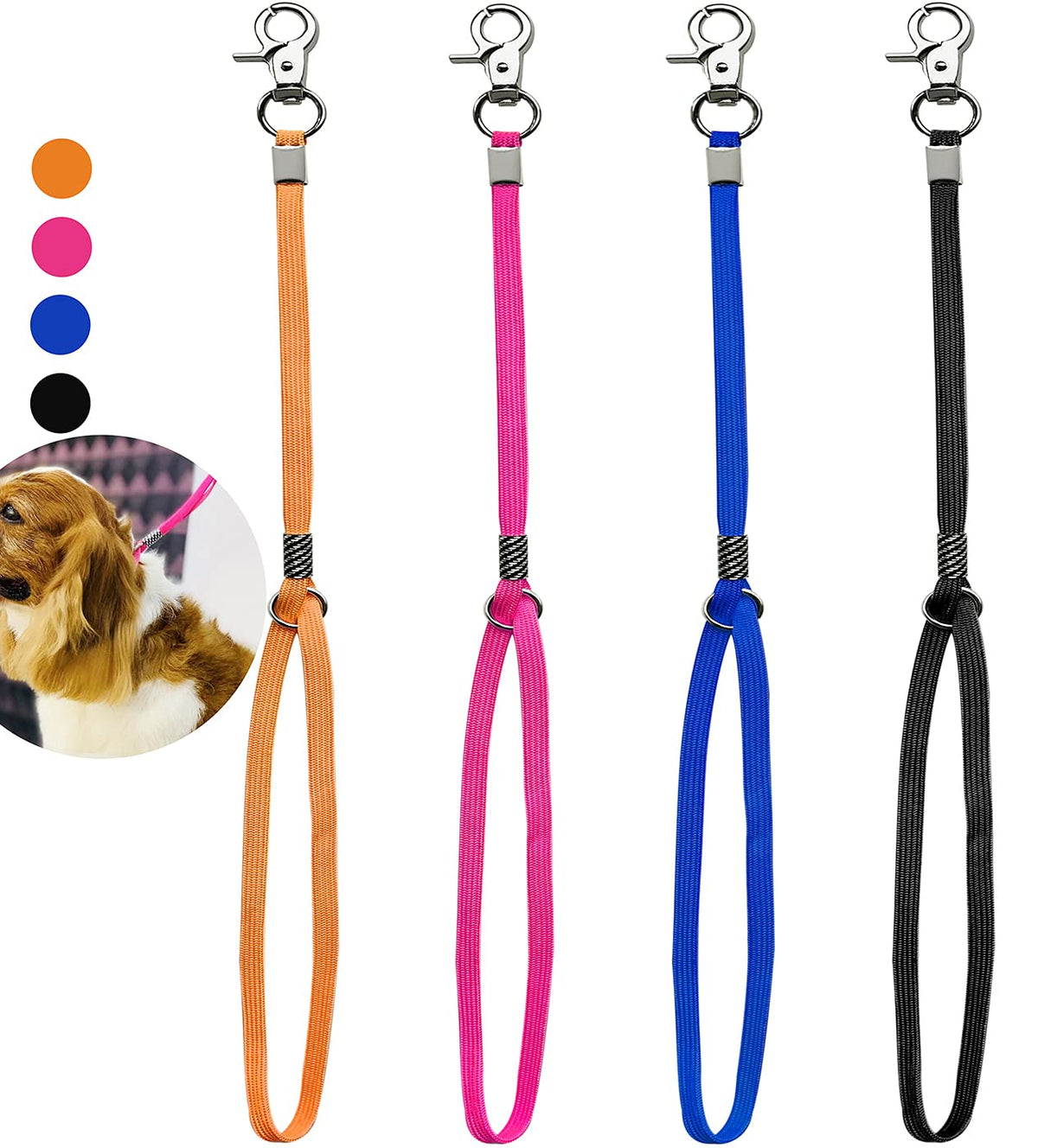Periflowin lazo de seguridad para peluquería canina, sujeción estable en mesa.