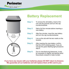 Batería Perimeter Technologies para collar cerca oculta R51, durabilidad mejorada