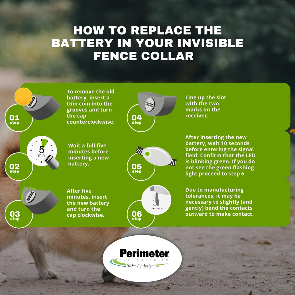 Perimeter Technologies batería de litio de alta densidad para collar.
