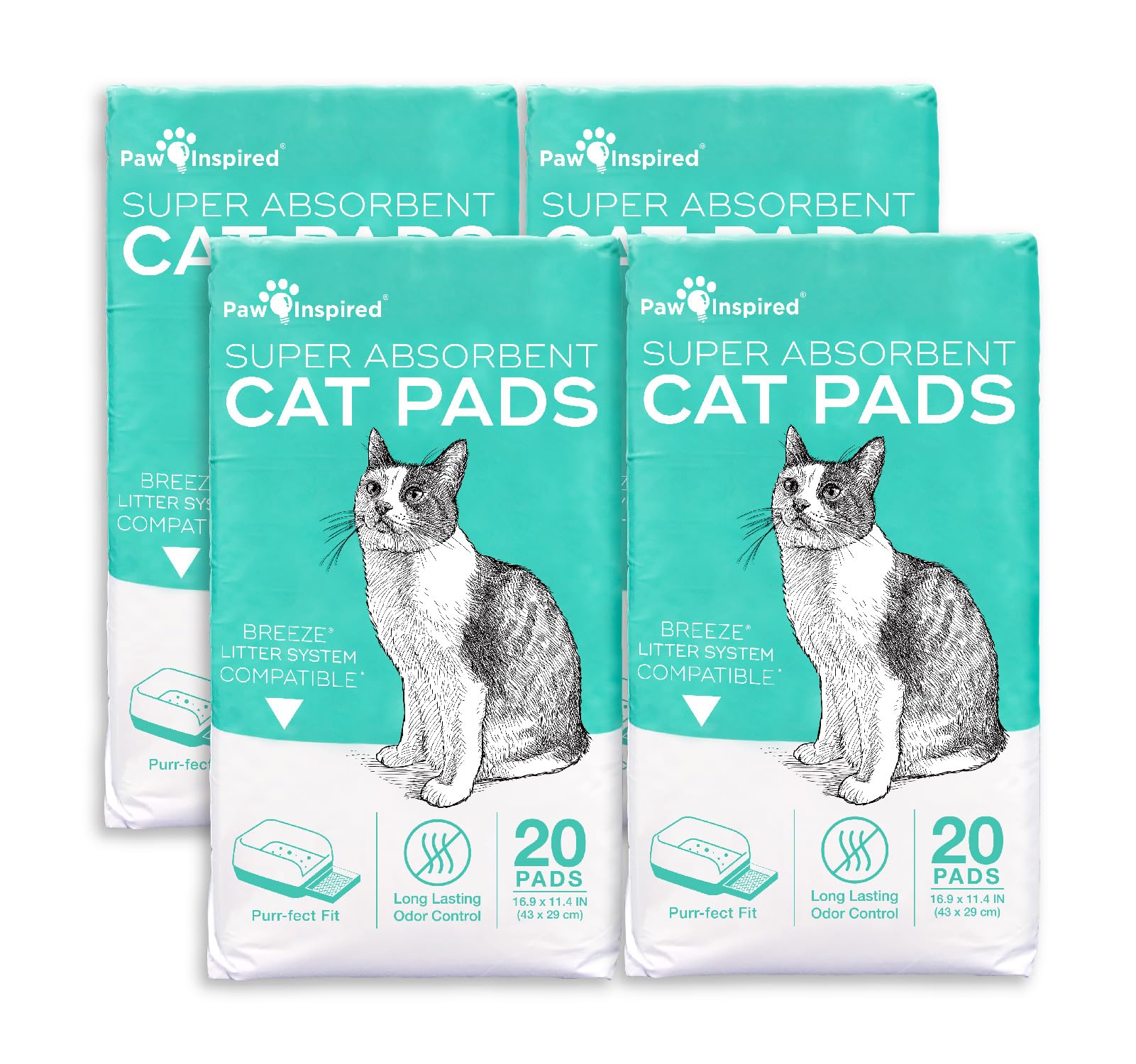 Almohadillas Peritas para gatos con ajuste perfecto en Breeze, protegen el piso.
