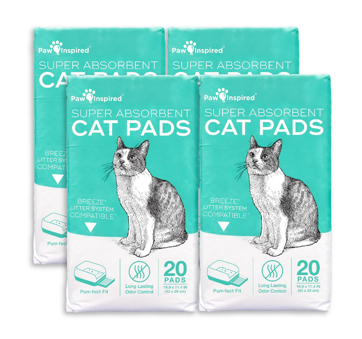 Almohadillas Peritas para gatos con ajuste perfecto en Breeze, protegen el piso.