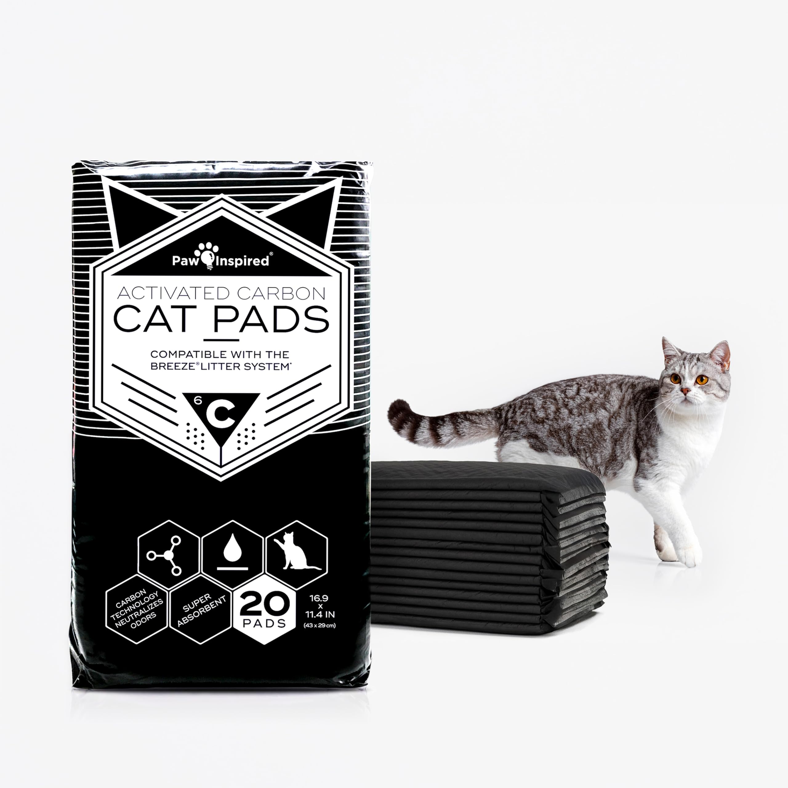 Peritas almohadillas para gato patitas inspiradas, caja limpia y ordenada.