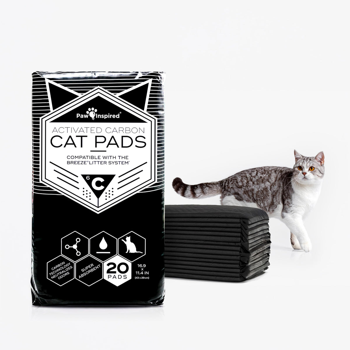 Peritas almohadillas para gato patitas inspiradas, caja limpia y ordenada.