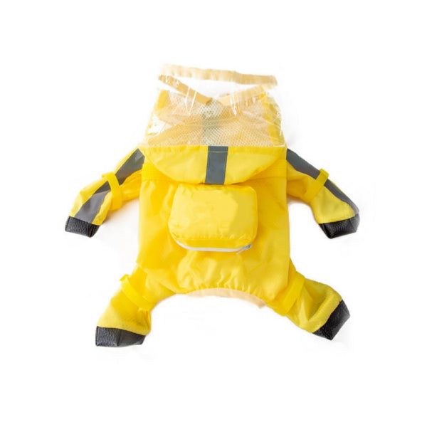 Incluye botas de lluvia para perros con correa para un ajuste seguro.