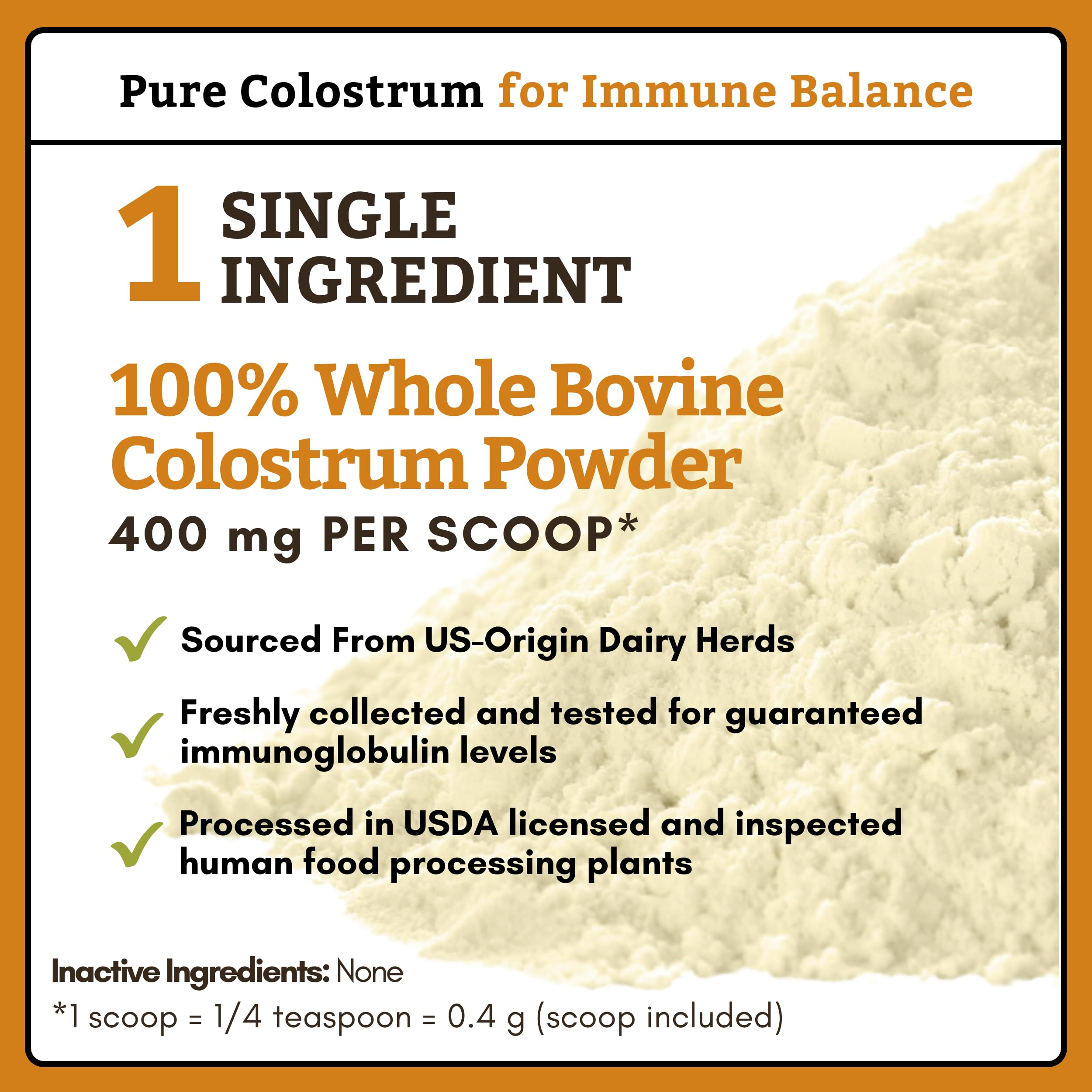 Perro mezcla Colostrum de Wholistic en su comida diaria para apoyo nutricional