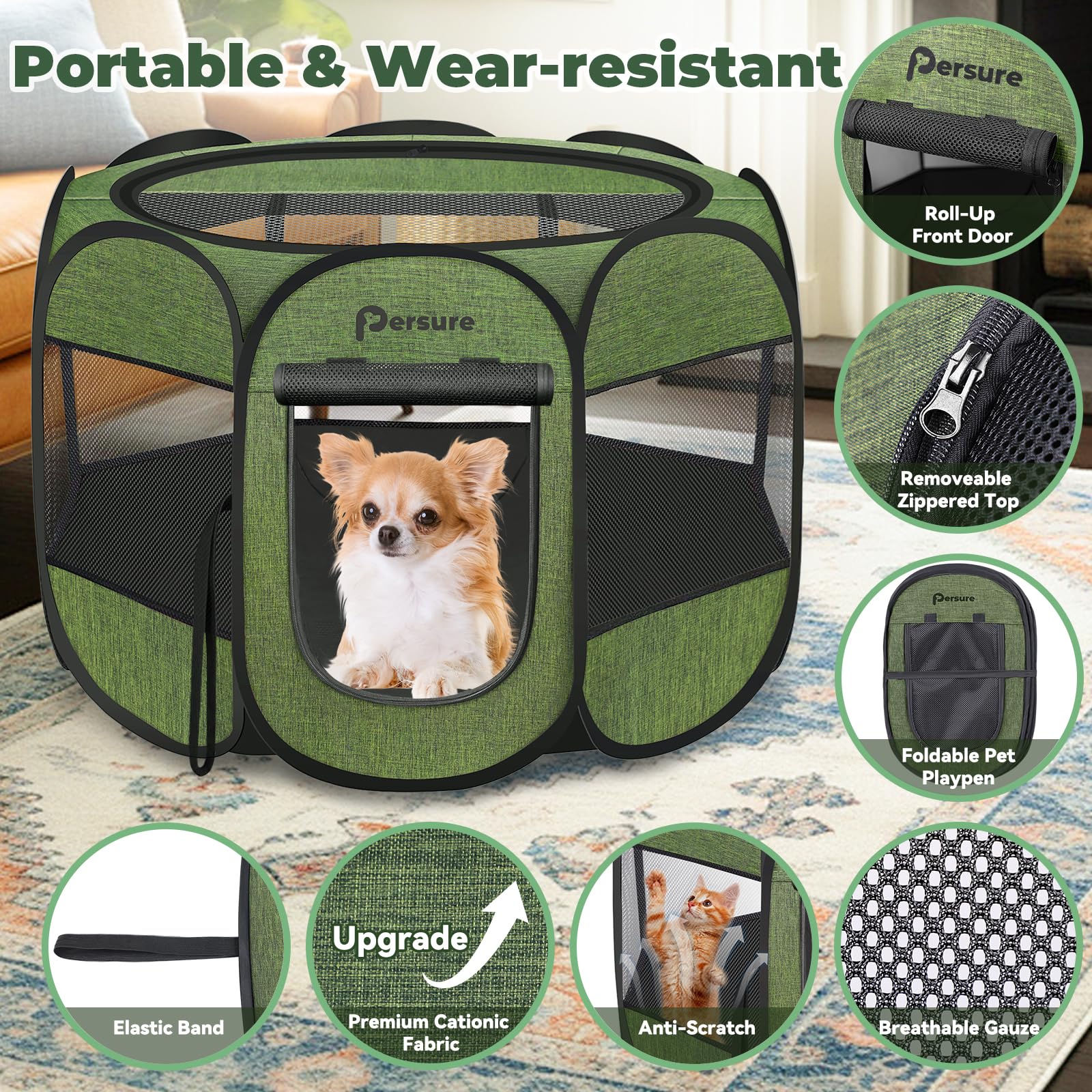 Persure Playpen uso interior exterior: versatilidad para espacios y días al aire libre.