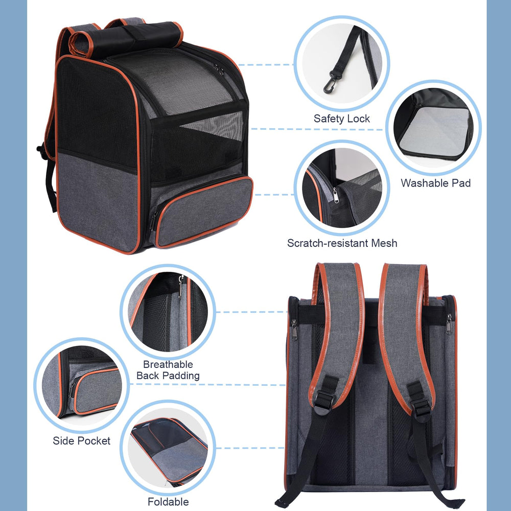 Pesen Mochila transportín para perros pequeños, ligera y práctica para caminatas.