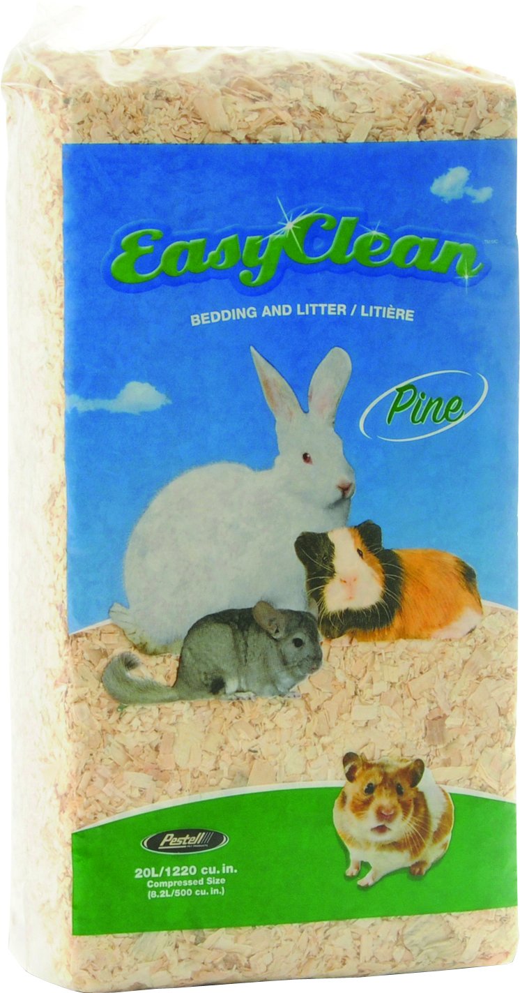 Pestell Easy Clean Pine Bedding, lecho de pino suave y absorbente para mascotas pequeñas