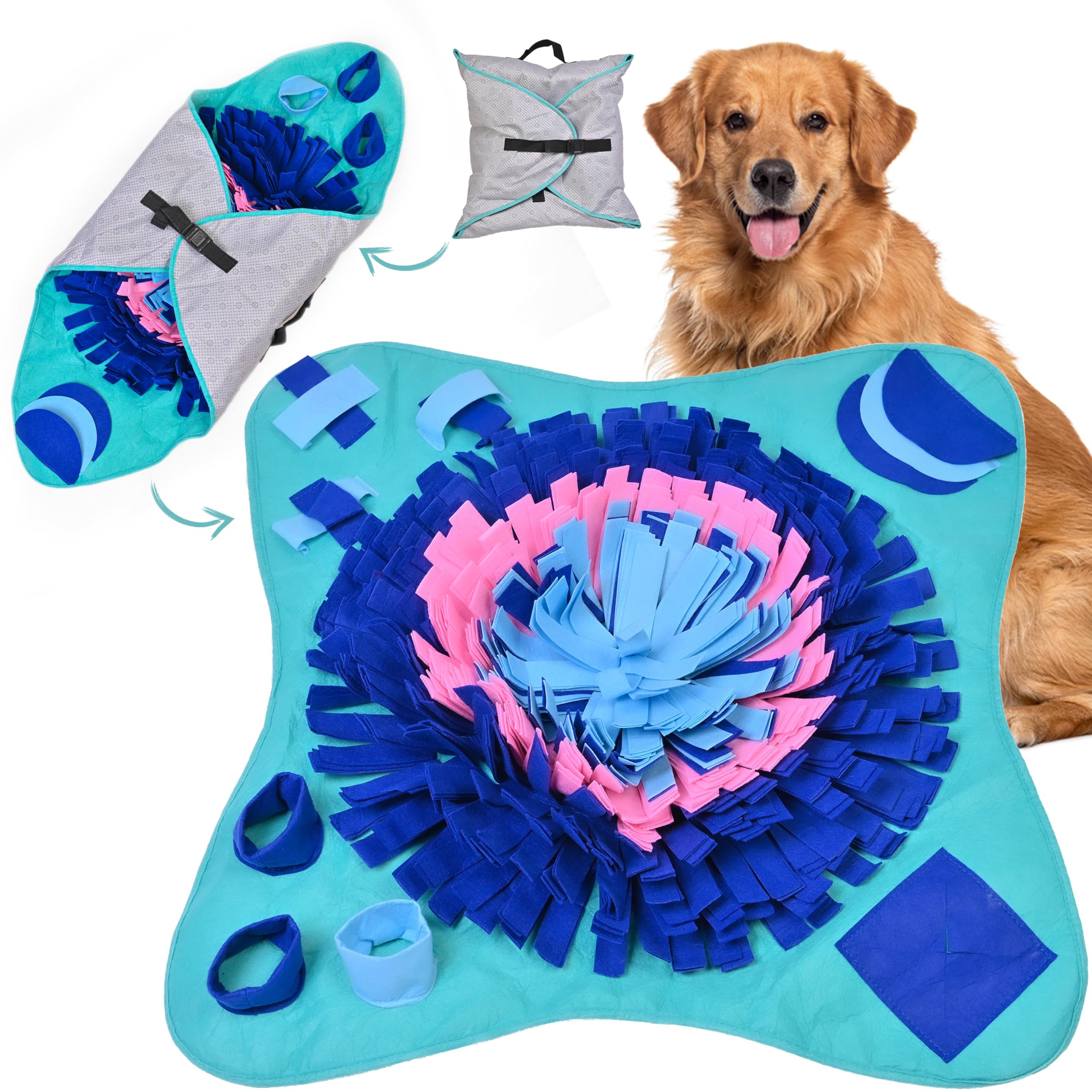 PET ARENA manta de olfato para perro grande, fomenta olfato y juego tranquilizador