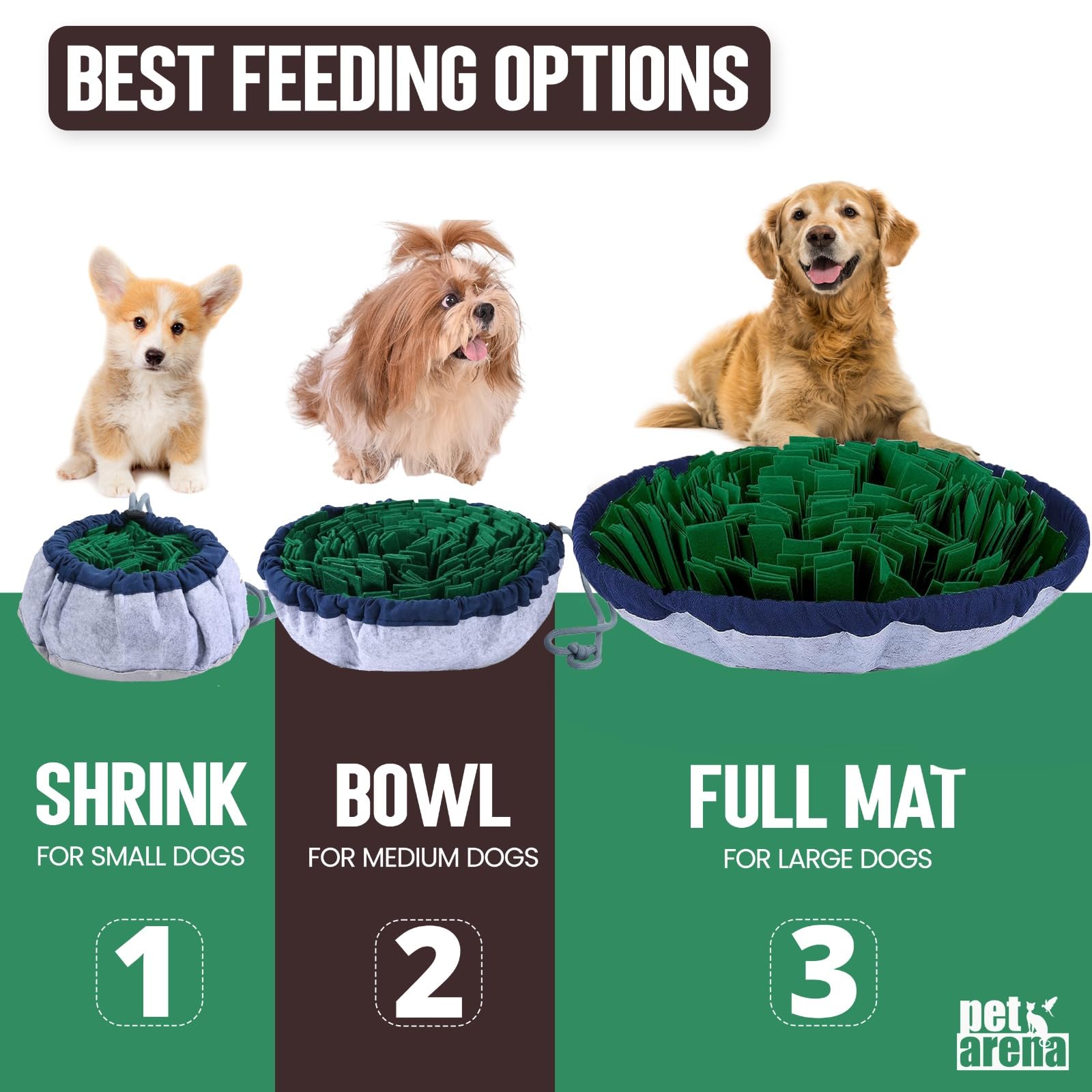 Tapete olfativo interactivo de PET ARENA para perros, ideal para juego diario.